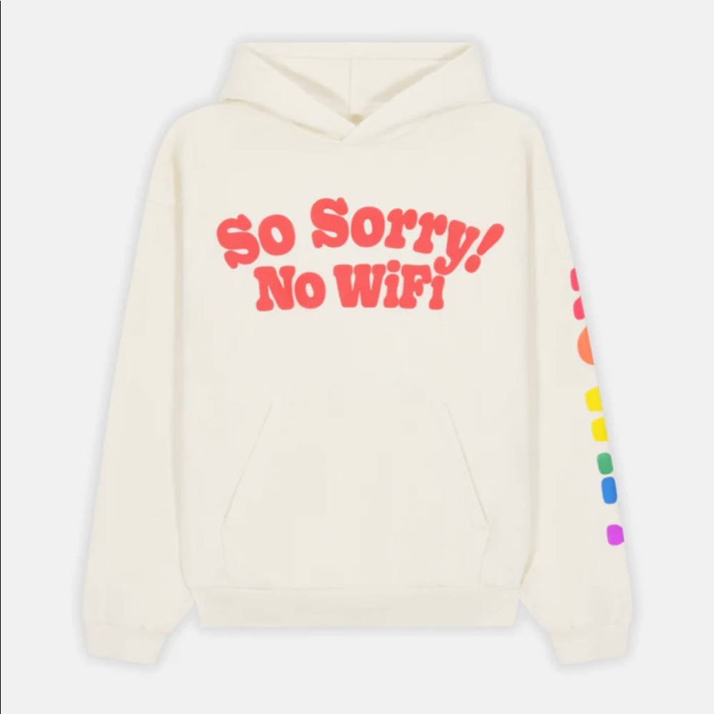 LIMITED EDITION MADHAPPY SO SORRY NO WIFI HOODIE OVERSIZED FIT
